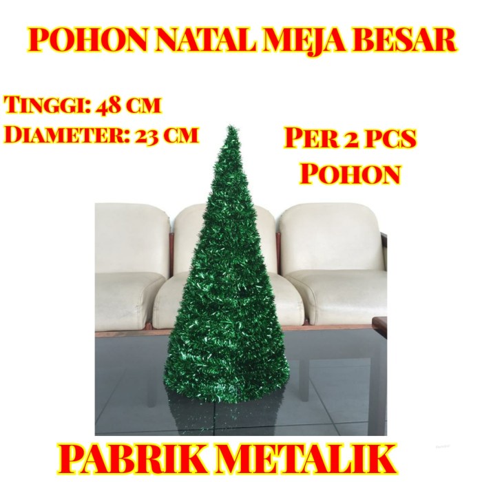 

Pohon Natal Meja Besar /Christmas Tree (Per 2 pcs )