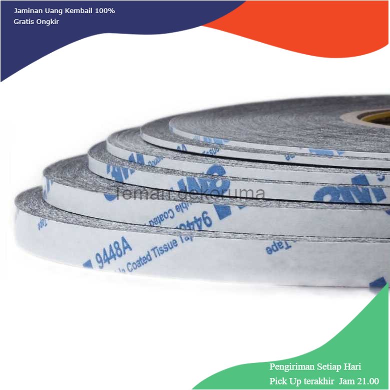 TD - PKK Gxomax Lakban Double Side Strong Sticky Glue Tape 50 meter - 9448AB