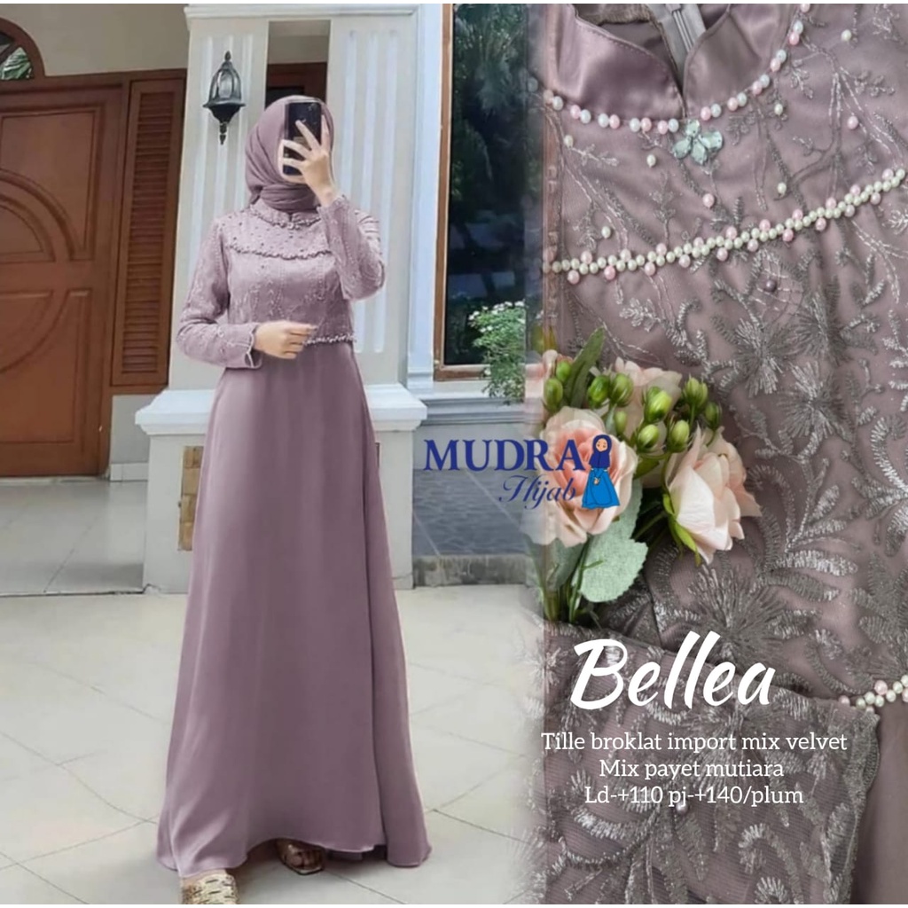 BALLEA DRESS BRUKAT IMPORT GAMIS PESTA ORI BY MUDRA HIJAB