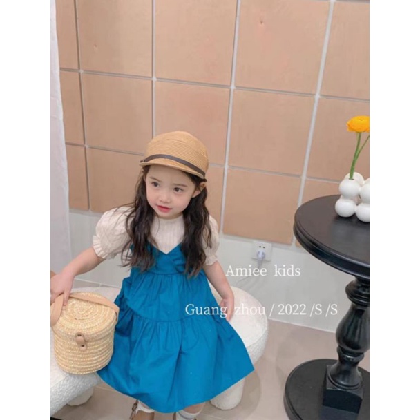 Dress plain baloon wrinkle