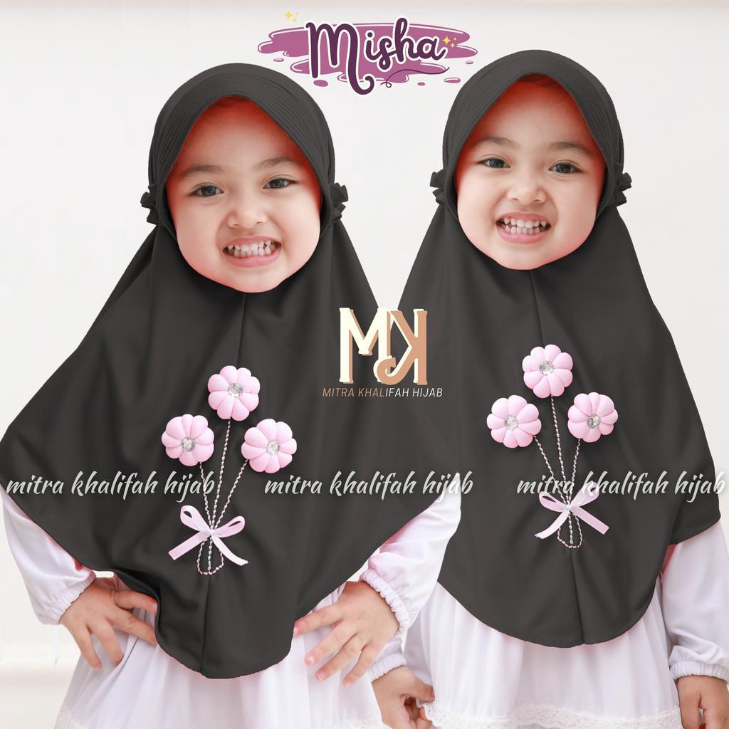 JILBAB ANAK MISHA / HIJAB ANAK MISHA FLOWER  BERGO ANAK MISHA / Jilbab Anak Bergo MISHA / HIJAB MISH