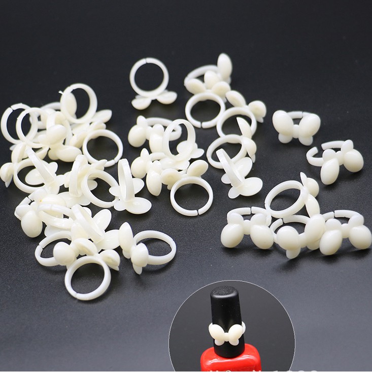 50pcs cincin display kutek kupu kupu butterfly nail display ring color Produk Good Quality