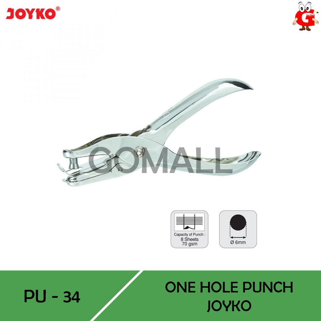 

Pembolong Kertas Satu Lubang One Hole Punch Joyko PU-34