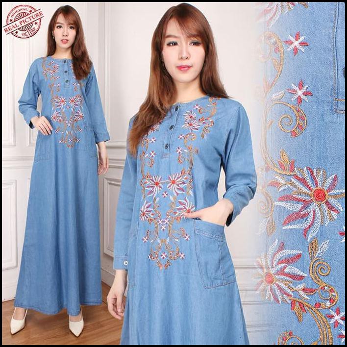 Maxi Jeans Jumaika Bordir Gamis By Anisa Shop
