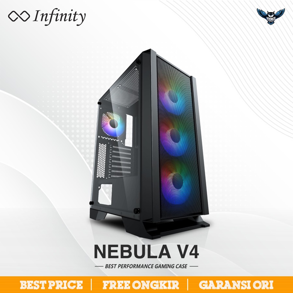 Casing Infinity Nebula V4 Tempered Glass - ATX mATX Gaming Case