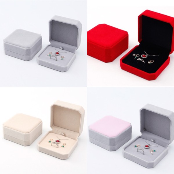 Kotak Set Perhiasan Kalung Anting Cincin Box Hantaran Velvet Bludru - BX004