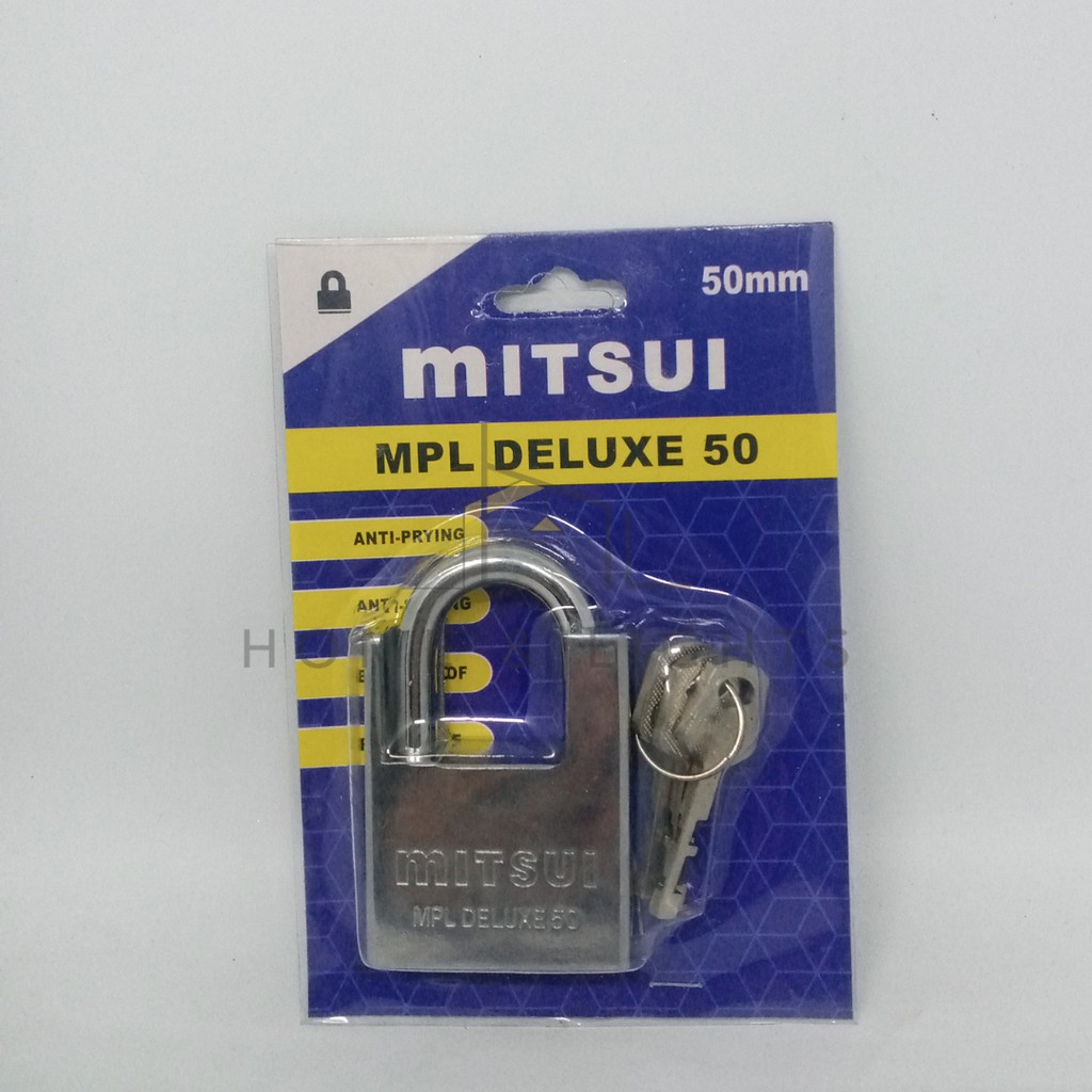 Mitsui Gembok Baja Deluxe PTH 40 dan 50 mm /  Gembok Jaket