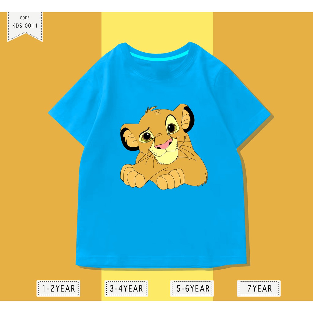Baju Anak Raja Singa / Kaos Distro DTF Anak Laki Laki dan Perempuan / Unisex / Motif Kartun