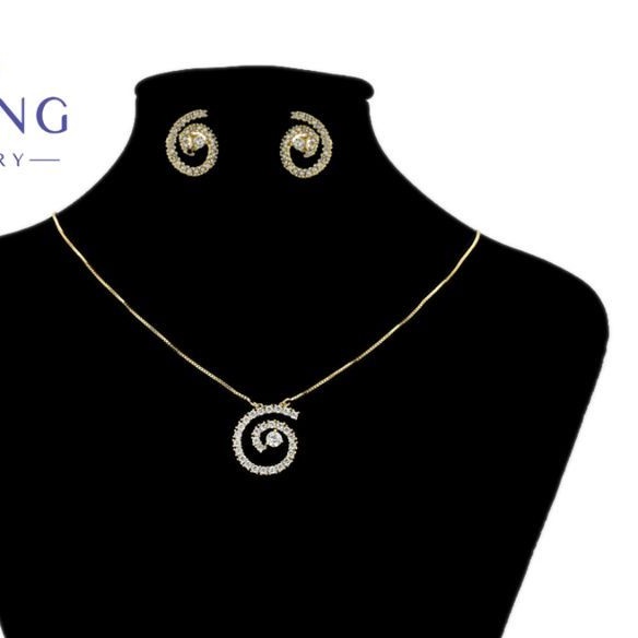 kalung xuping set lapis emas 14k