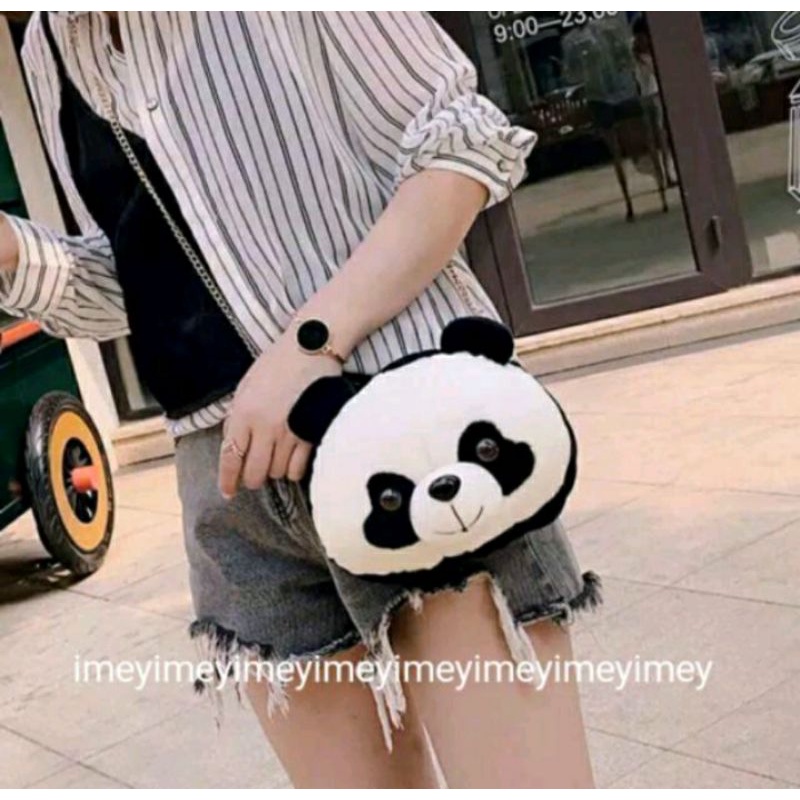 MS Tas Panda Tas SLempang Rantai tas boneka Lucu