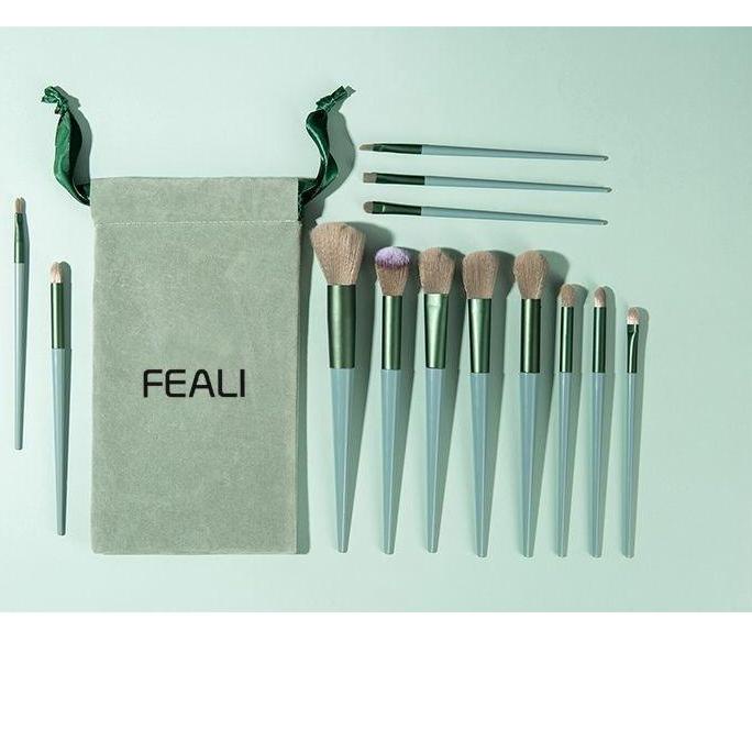 ❊ FEALI 13 Pcs Brush Make Up Profesional Brush Make Up Set Kuas Make Up ♨