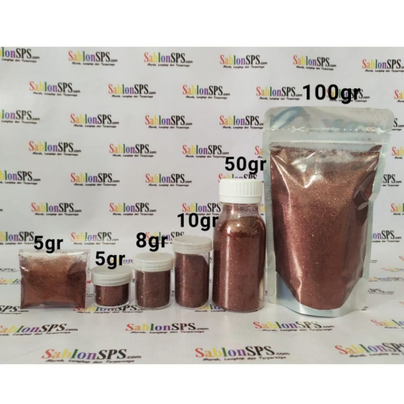 BUBUK GLITER BROWN COKLAT GLITTER POWDER 8gr CUP MEDIUM