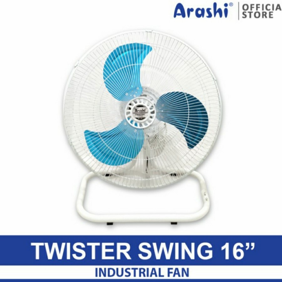 Arashi Twister Swing 16&quot; Kipas Angin Lantai 2 in 1 / Floor Fan / Desk Fan