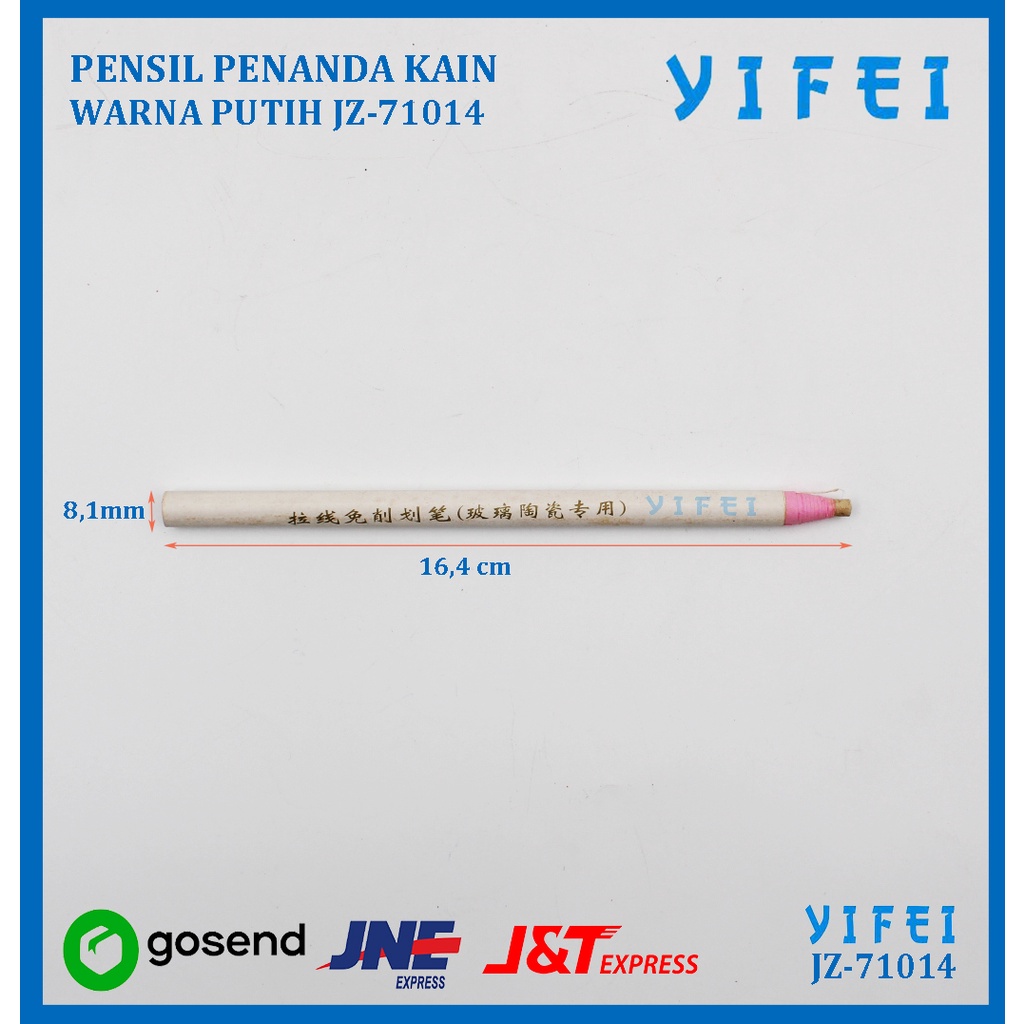PENSIL PENANDA KAIN WARNA PUTIH/ WATER ERASABLE PENCIL YIFEI-71014