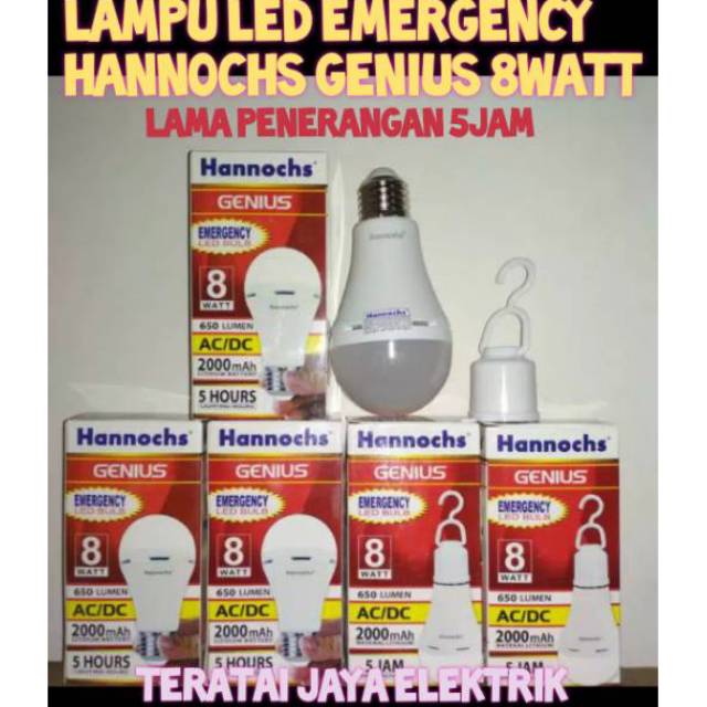 LAMPU EMERGENCY Hannochs Genius 8wat