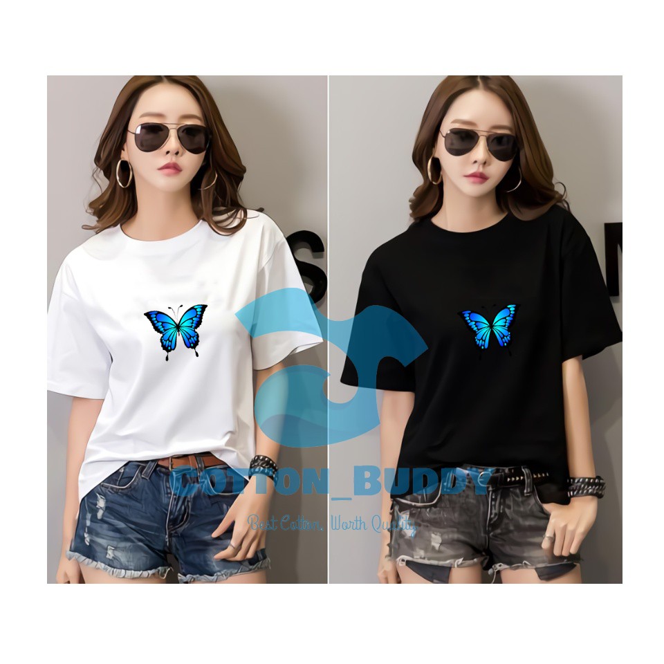 BAJU KAOS KUPU KUPU KAOS BUTTERFLY AESTATIC KAOS KOREA