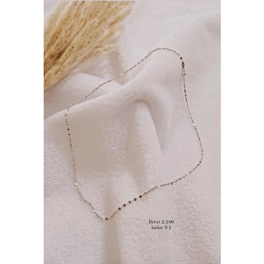 Kalung Emas Putih 8K