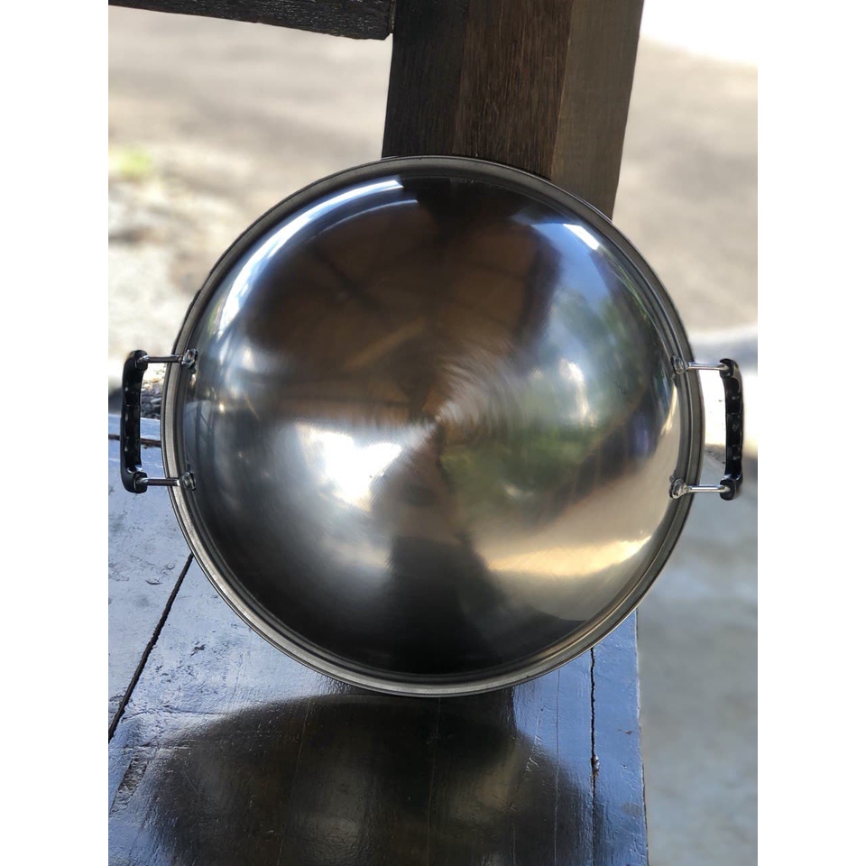 Wajan Kuali Penggorengan BMW Gagang Wok Pan Stainless Steel Tebal Murah Bagus