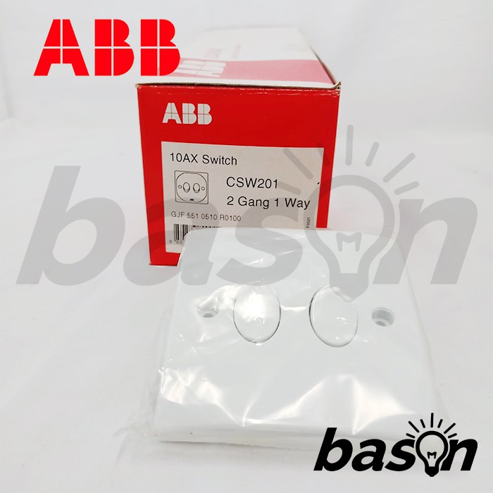 ABB CSW201 CLASSIQ 2 Gang 1 Way Switch w/Rockers | Saklar