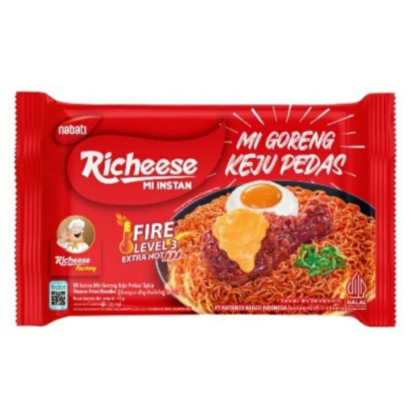 

MIE RICHEESE GORENG KEJU PEDAS LEVEL 3