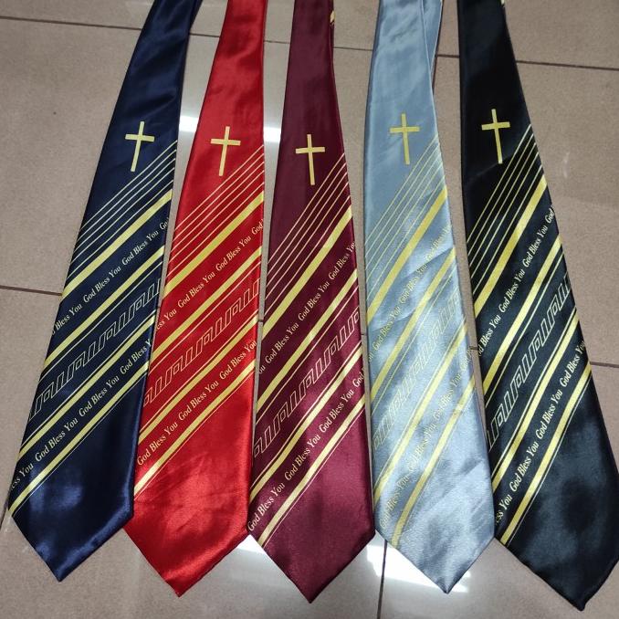 Big Sale Dasi Pria Dasi Rohani dasi Salib Dasi Gereja Dasi Motif No 1 Hitam Big Sale
