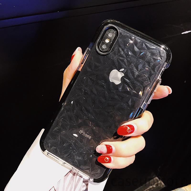Soft Case TPU Transparan Motif Berlian Untuk iPhone 11 12 13 14 Pro X XR XS Max 6 6s 7 8 Plus SE 2020 11 Pro Max 7Plus