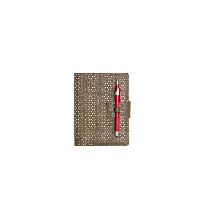 

Dapoza Notebook B6 Olive Fuchsia Pf Leather / Buku Catatan Note Kulit Storezea90