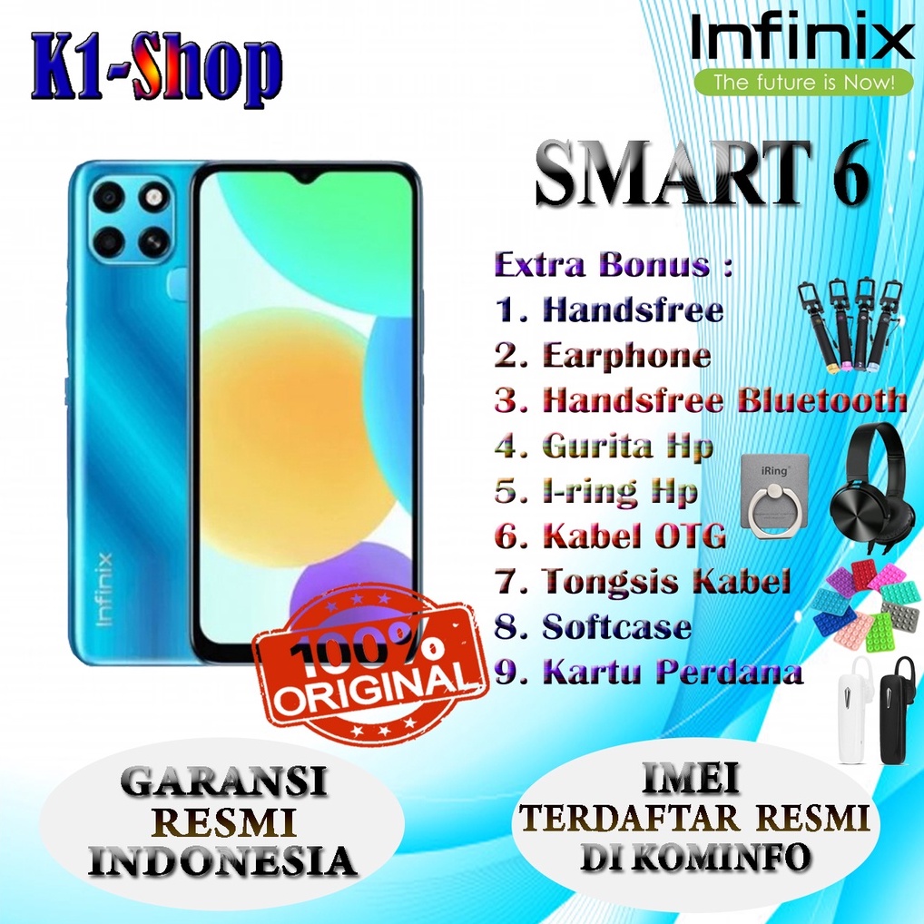 HP BARU INFINIX SMART 5 RAM 2/32GB & RAM 3/64GB GARANSI RESMI INFINIX INDONESIA-2/32 Ocean Wave