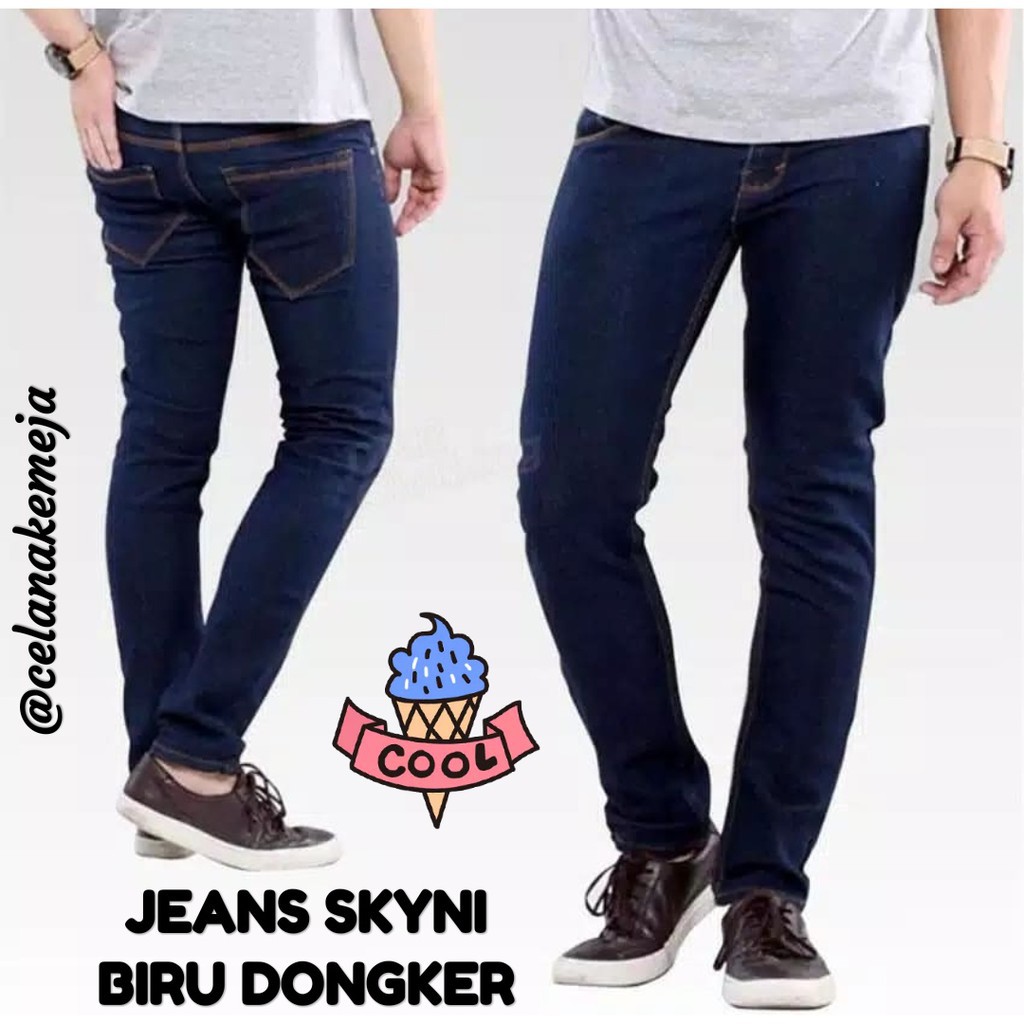 Celana jeans panjang stretch ngaret