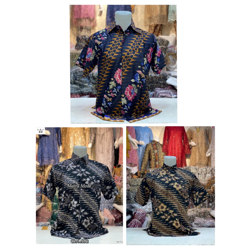 atasan kemeja batik lengan pendek + fashion kemeja pria