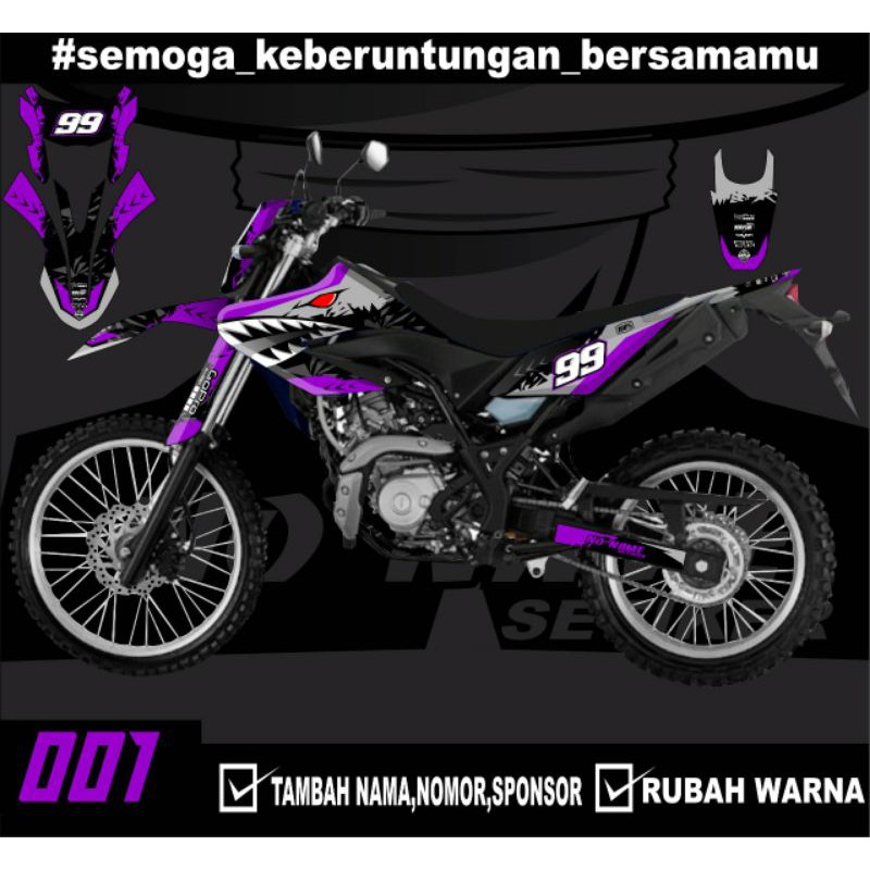 stiker setiker Decal Sticker Motor Cross WR155 Fullbody HIU  - Dekal Stiker WR 155 Desain Trail