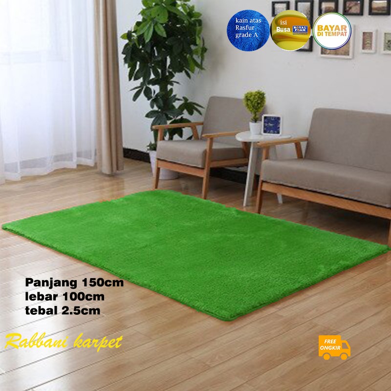 Karpet bulu ambal meja uk 150x100x2,5cm