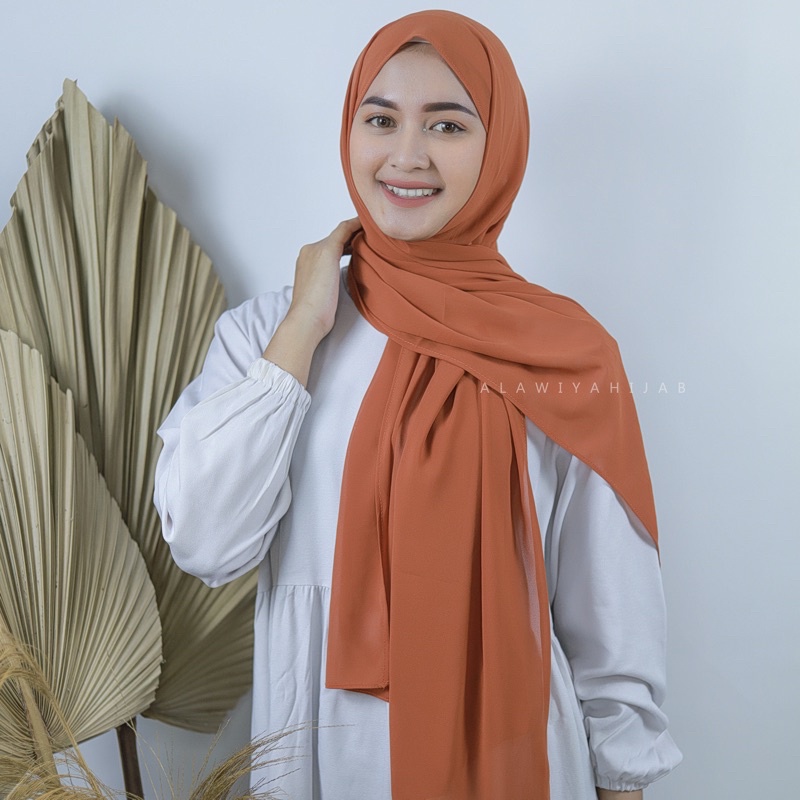 PASHMINA PANJANG EXCLUSIVE ALAWIYAHIJAB 185x75 cm-Terracota