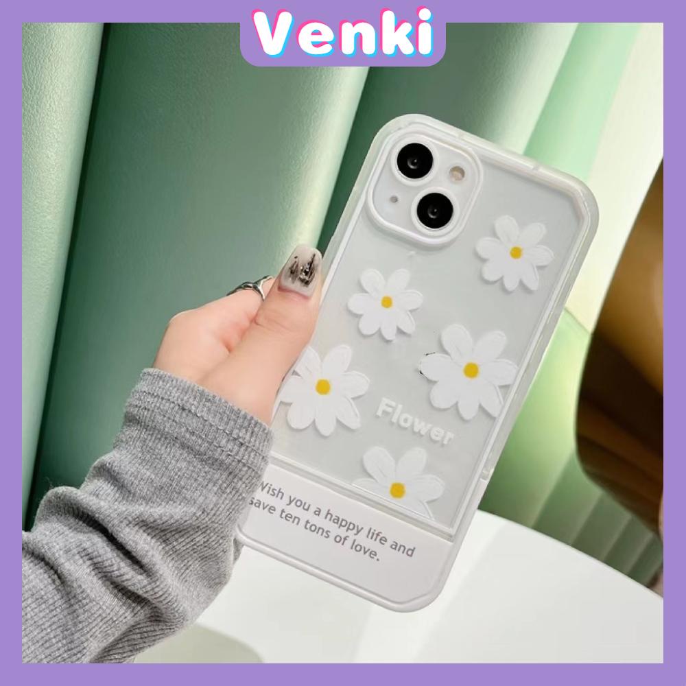 iPhone Case Silicone Soft Case Clear Case Folding Stand Shockproof Protection Camera Flower Cute Compatible with For iPhone 11 iPhone 13 Pro Max iPhone 12 Pro Max iPhone 7Plus xr