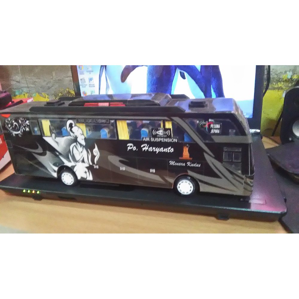 Miniatur Bus Rc Murah Haryanto Wayang Golden Boy | Miniatur Bus Remote Control | Miniatur Bis Mainan