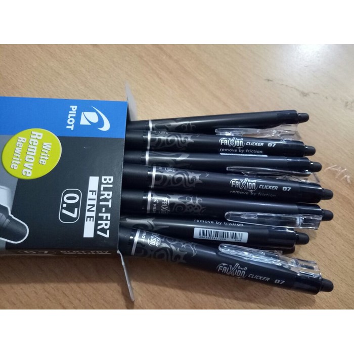 [ ECER    ] Pulpen Pen Frixion Pilot 0.7 HITAM Clicker ( Bisa Dihapus