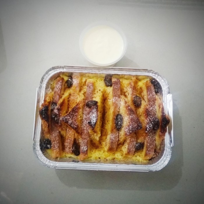 

Bread and butter pudding with vla / puding roti