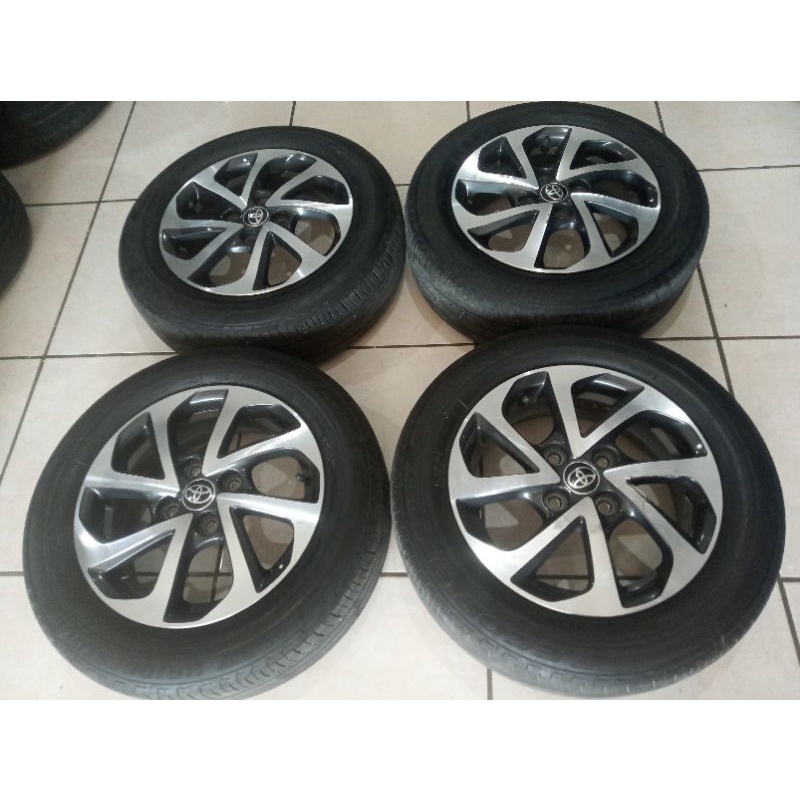 velg second oem mobil toyota agya ring 14 pcd 4x100 ban 175 65 14 Bridgestone