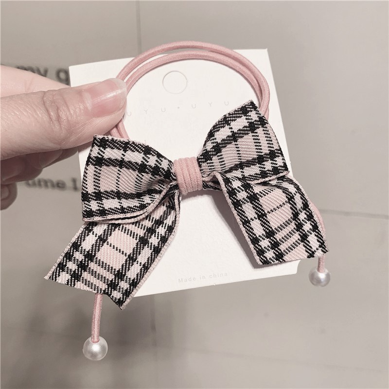 Ikat Rambut Model Pita Kuncir Rambut Korea Aksesoris Rambut Wanita Ribbon Hair Tie Hair Ropes AEF-2-IRP (AEF-2)-PINK