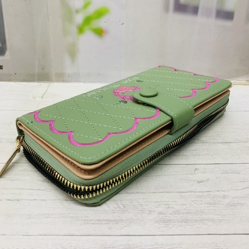 COD DOMPET WANITA PANJANG KANCING. DOMPET WANITA BORDIR KANCING.