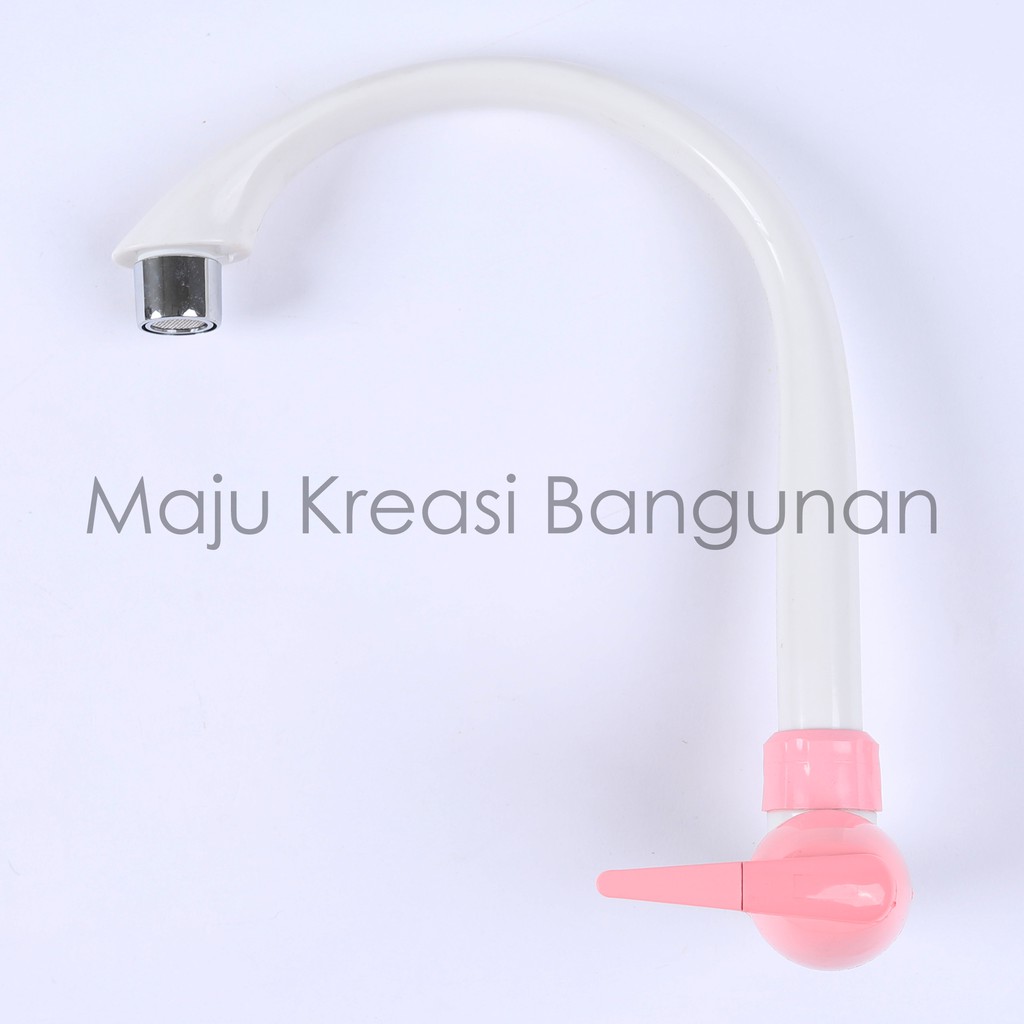 Kran Angsa Dapur Keran Cuci Piring Sink PVC Plastik Engkol Mahkota Merk FTA