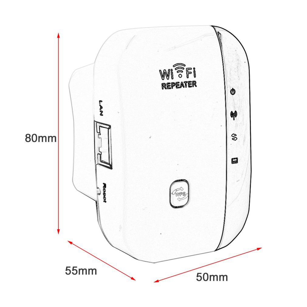 Wifi Repeater wifi 300Mbps Access Point Wireless Penguat Sinyal Amplifier Signal Booster