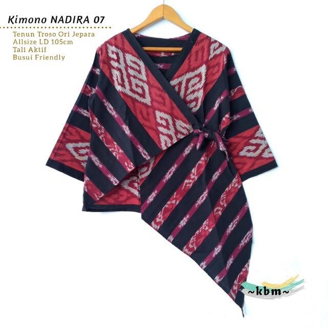 Seri Kimono nadira ori tenun troso dan blus tenun