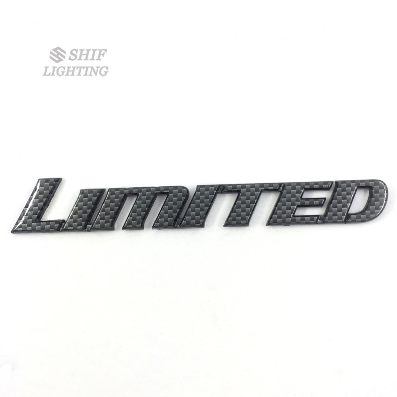 1pc Stiker Emblem / Badge Logo Tulisan Limited Bahan Karbon Fiber Untuk Belakang Mobil