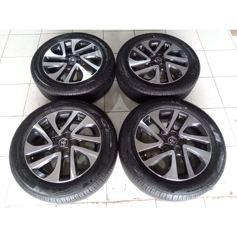 velg Copotan mobil Toyota Sienta Ring 16 pcd 5x100 lebar 6 ET 45 ban GT radial 195 60 R16 Sienta Cor