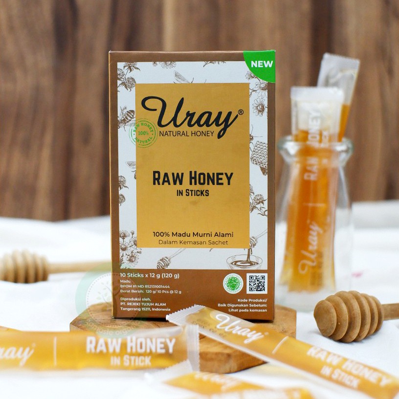 Madu Uray Sachet 120 gr Pack Isi 10 Honey Stick Original Healthy Food