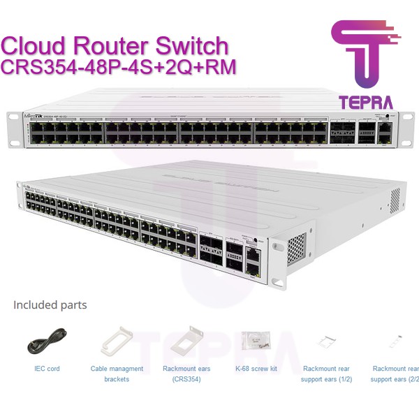 MikroTik CRS 354 48P 4S+ 2Q+ RM CRS354-48P-4S+2Q+RM