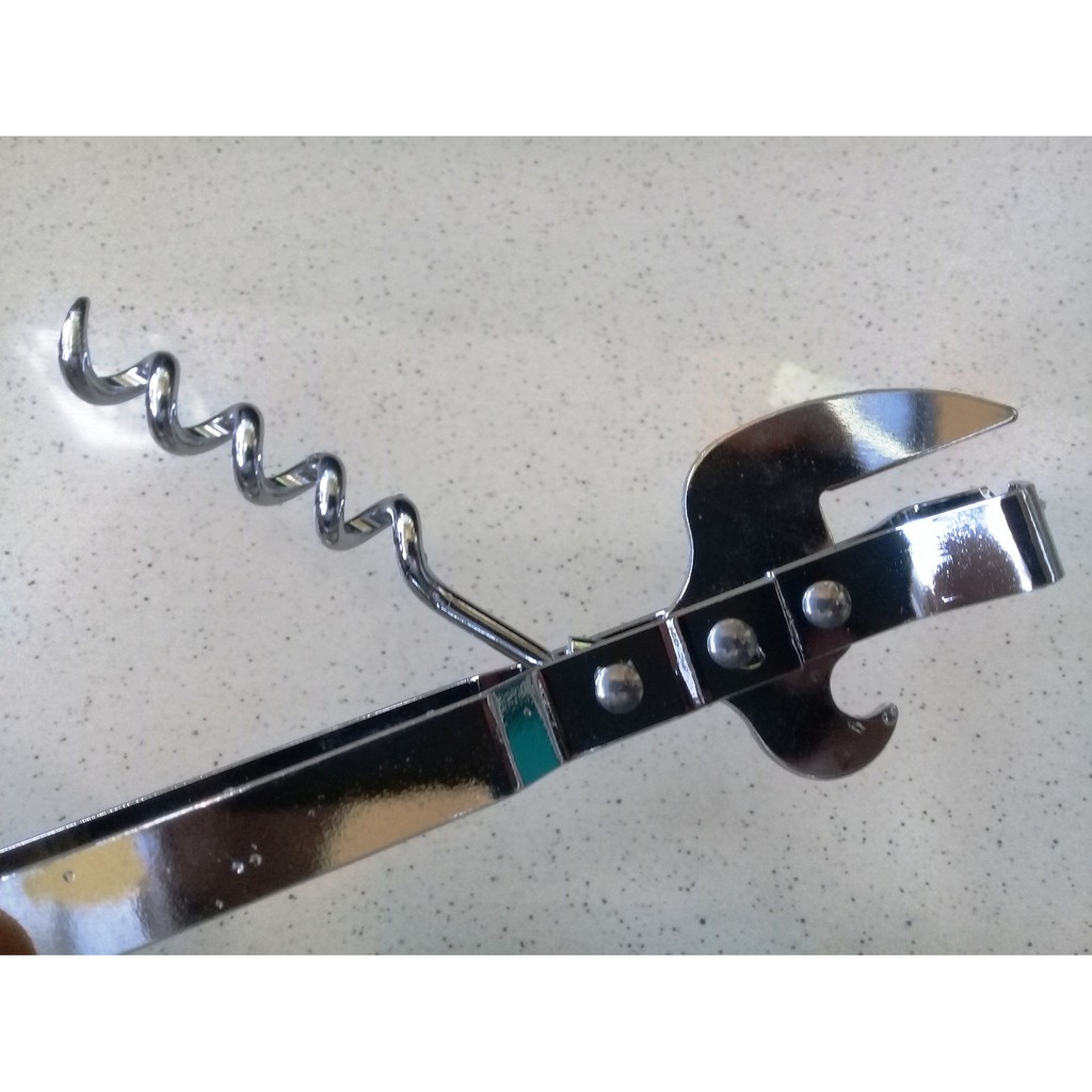 Pembuka Botol Kaleng Minuman Multi Fungsi Stainless 555