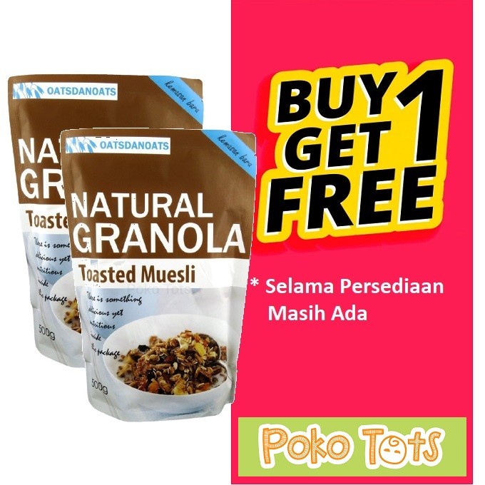 

Jual Oatsdanoats Natural Granola Toasted Muesli 500Gr Sereal Oats Grains
