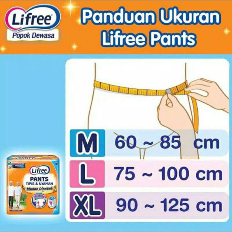 LIFREE POPOK DEWASA CELANA SIZE L isi 10 pcs